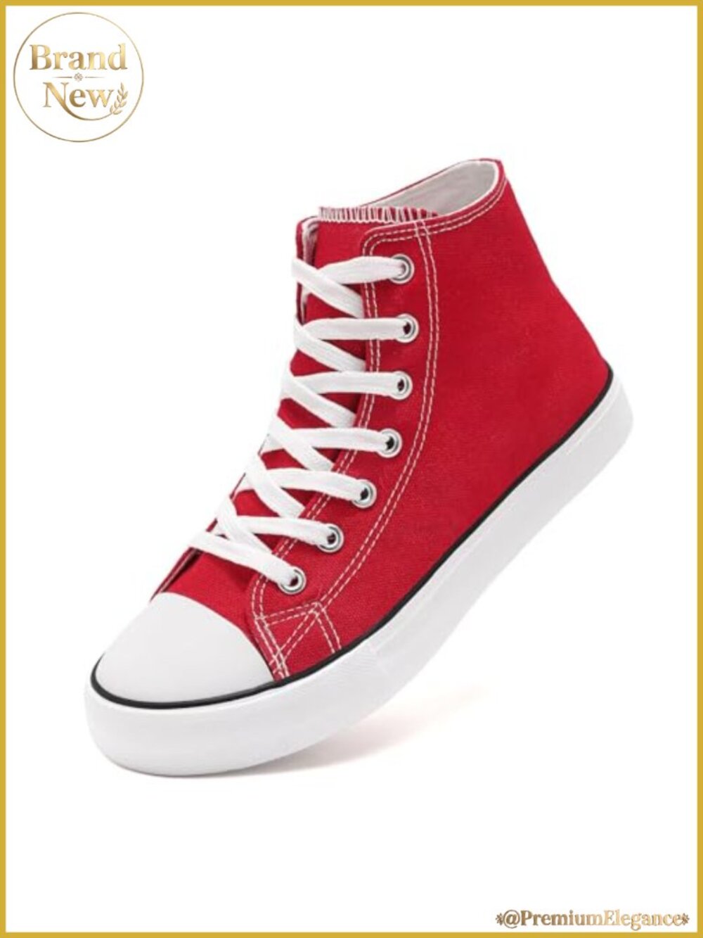 High Top Canvas Sneakers for Women Breathable Non-Slip Rubber Sole